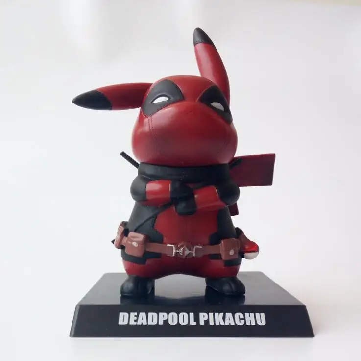 Карманный мастер Дэдпул Капитан Америка COS Пикачу мини ПВХ Рисунок Коллекционная