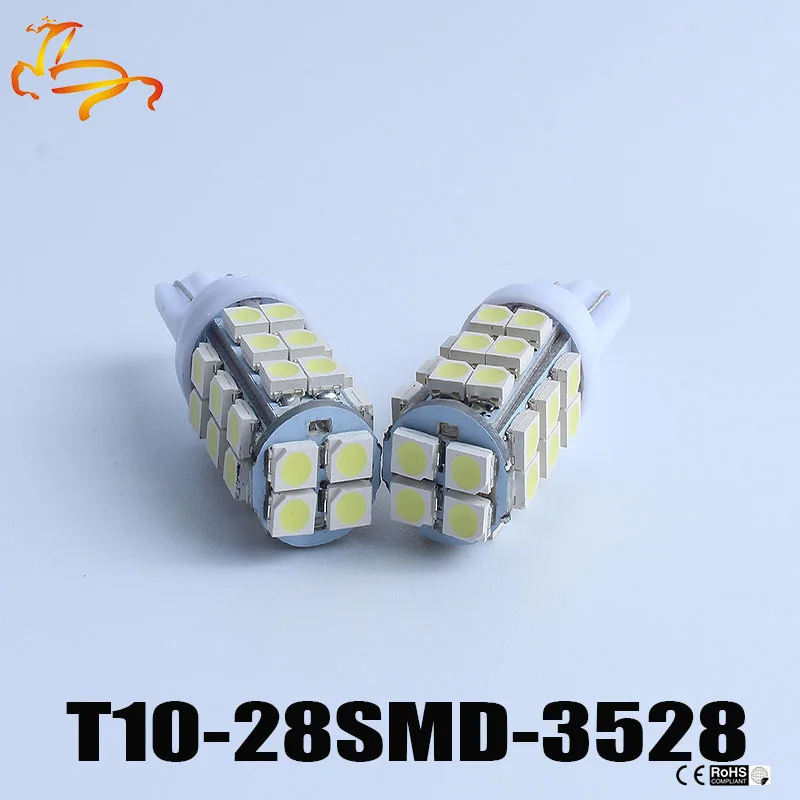

10pcs Wholesale T10 28 Smd Led 28Smd 28Led 1210 3528 Auto Car Led light LED, Wedge BULB Light W5W LAMP DC12V