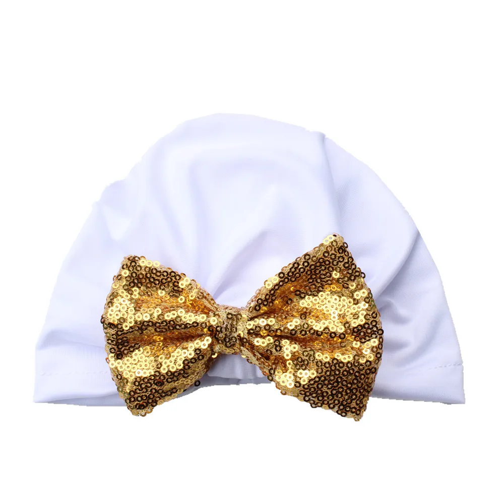 

Новая детская шапочка для больницы, вязаная шапка с блестящим бантом, шапка с бантами в богемном стиле, индийские шапки-тюрбан, шапочки, реквизит для фотосессии, фото Gorro