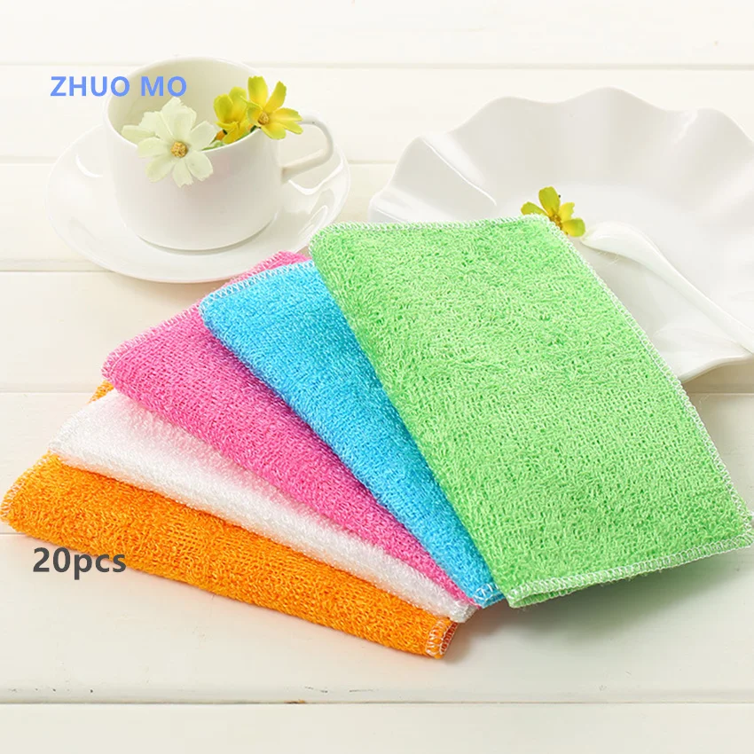 20pcs Microfiber Kitchen Dish Cloth Dish Towels Kitchen Scouring