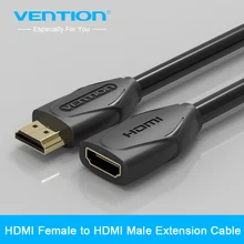 Vention HDMI Extension Cable 1m 1.5m 2m 3m 5m Male To Female Extender HDMI Cable 1080P 3D 1.4V For HDTV LCD Laptop PS3 Projector