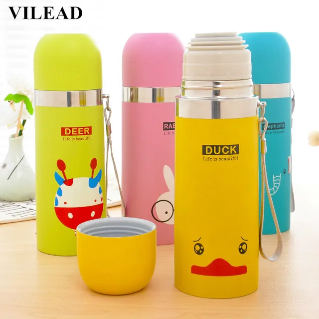 Korean Cute Adorable Stainless Steel Thermos Bottle Animal Bullet