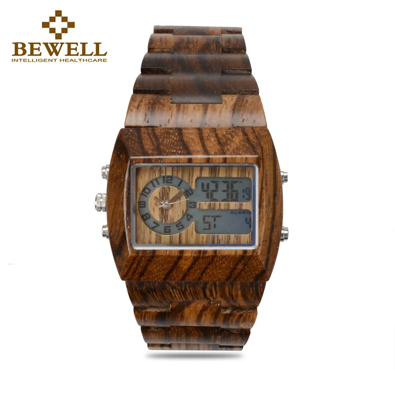

BEWELL Man Dress Quartz Watch With Men's Handmade Brand Design Wooden Watch Luxury Edition Digital Men Wooden Clock 021A