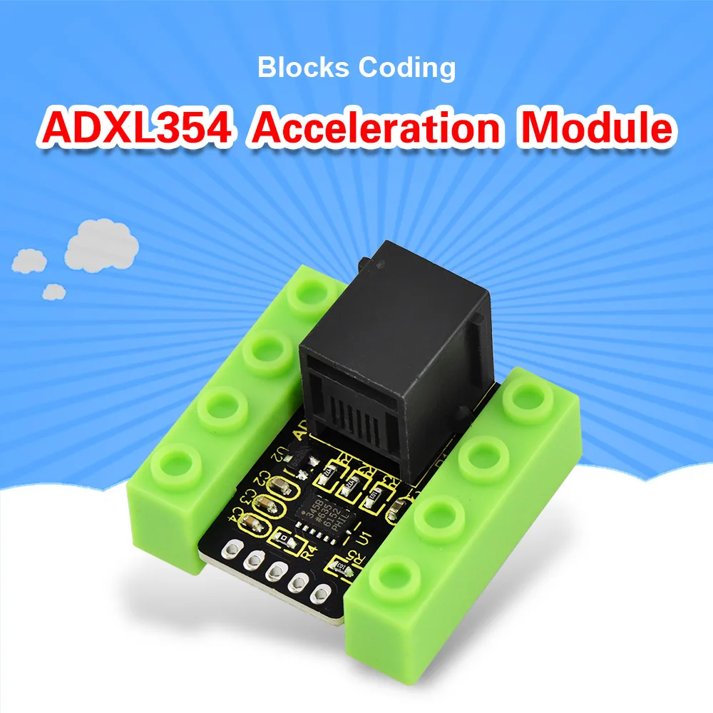 

kidsbits Blocks Coding ADXL345 Acceleration Module for Arduino STEAM EDU (Black and Eco-friendly)