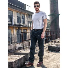 Новинка, мужские военные брюки-карго с несколькими карманами, хлопковые повседневные длинные однотонные брюки, облегающие мужские брюки-карго