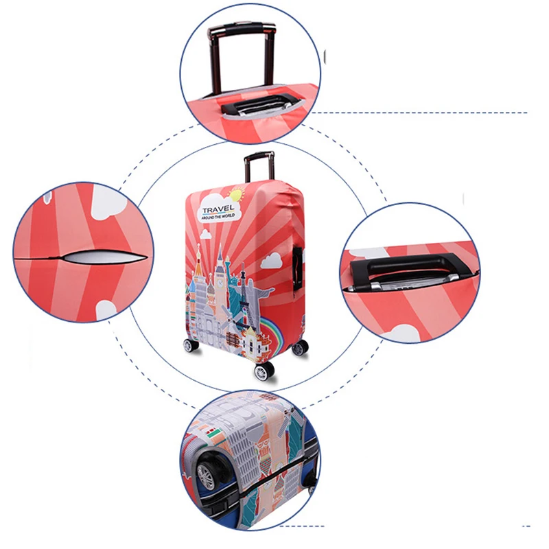 Утолщенный чемодан чехол 18-32 дюймов эластичный багажный Защитный чехол пылезащитный чемодан защитный чехол дорожные аксессуары