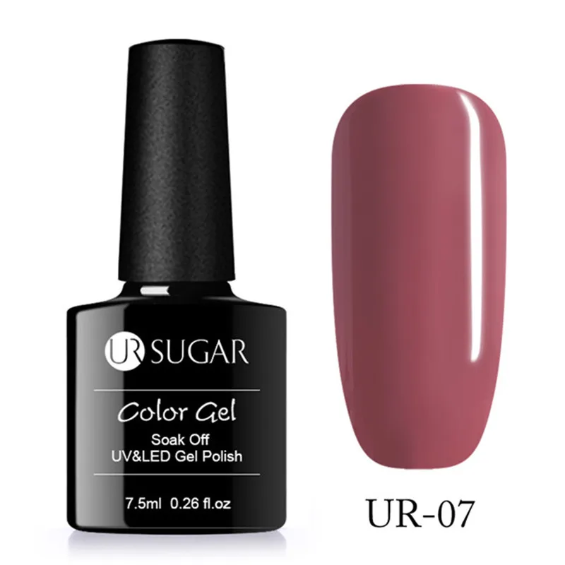 Гель-лак для ногтей серии ur Sugar Pink 7,5 мл Гибридный гвоздь полуперманентный Гель-лак с блестками - Цвет: UR-07