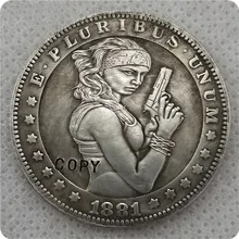 Hobo nikiel monety Sexy belle 1881-CC Morgan Dollar COPY Coin-replika monety okolicznościowe tanie tanio DASHUMIAOCOIN Metal Antique sztuczna 2000-Present CASTING CHINA