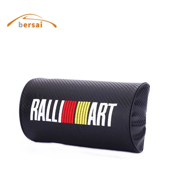 

Carbon fiber style soft Neck Pillow Car seat headrest for Mitsubishi RALLIART lancer outlander Pajero Galant Carbon Accessories