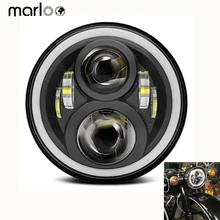 Marloo Aprovados Pelo DOT 7 “Harley LEVOU Farol Da Motocicleta, 7 Polegada Daymaker Faróis Projetor LED, Peças da motocicleta Iluminação 12 V