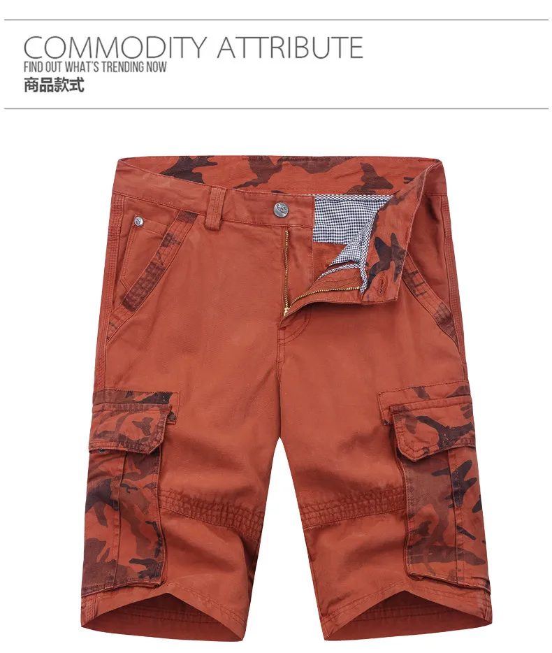 Multi-pocket Shorts Men Floral Cargo Shorts Cool Summer Hot Sale Cotton Fashion Men Shorts Male Pants Brand Clothing Plus Size 11