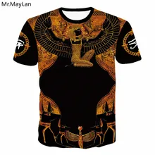 Мужская футболка с 3D принтом в виде древнеегипетского Фараона, хипстерская уличная одежда, футболки и топы для женщин, модная футболка с круглым вырезом для мальчиков, одежда