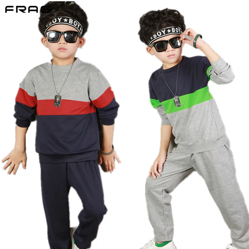 Big Boys Clothing Set Kids Spring Autumn Long Sleeve Set Casual Sport