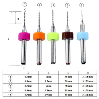 

50pcs/set 0.5-0.9mm Drill Bits Tools Tungsten Carbide Micro Drill Bits Set Engraving Tools for PCB Circuit Board With Box