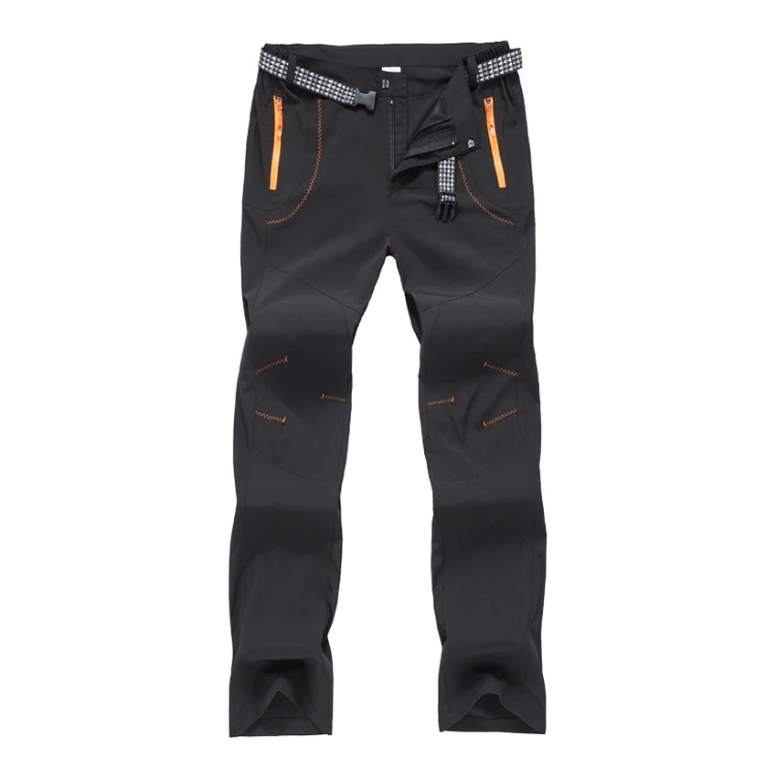 Горные мужские и женские походные тонкие флисовые штаны, уличные брюки, весна-осень, ветрозащитные для кемпинга, лыжного спорта, альпинизма MA227 - Цвет: Men Black