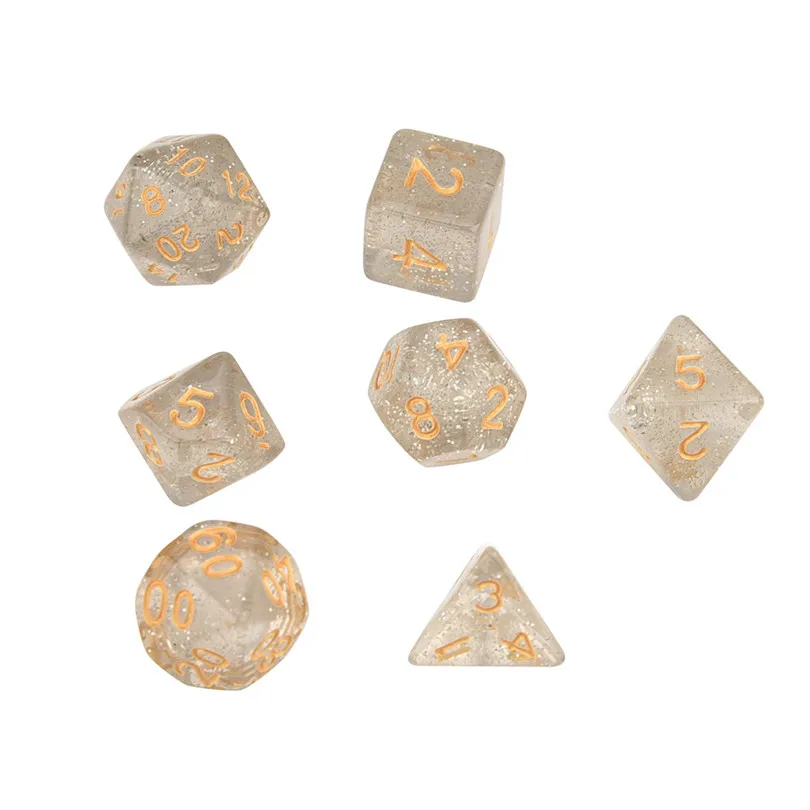 7pcsSet new Dice Game Dungeons & Dragons Polyhedral D4-D20 Multi Sided Acrylic Dice resin 2019 new game Dice #4d20 (13)