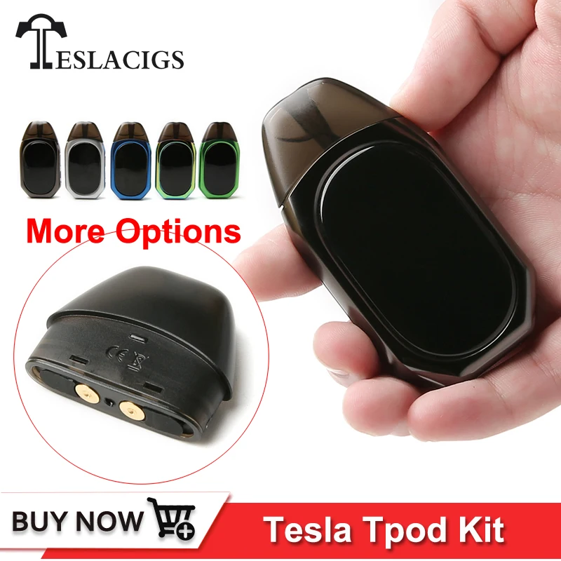 

Original Tesla Tpod Kit 2ml Capacity Cartridge Pod 500mah Battery Vape PEN Teslacigs T Pod Electronic Cigarette Vaporizer Vaper