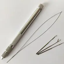 1 set hair etension metal pipe with 3 pieces needle pin 1pc hair extension loop