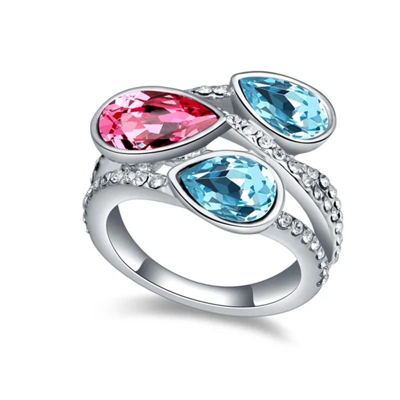 D'origine Waterdrop Cristal de Swarovski De Mode Femmes Strass Anneaux Marque De Luxe Partie Bijoux Bague Doigt Accessoires Nouveau D'origine Waterdrop Cristal de Swarovski De Mode Femmes Strass Anneaux Marque De Luxe Partie Bijoux Bague Doigt Accessoires Nouveau