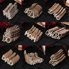 Деревянные конфетти для невесты на стол разброс винтажный деревенский Свадебный декор ремесло украшения для скрапбукинга я мама папа