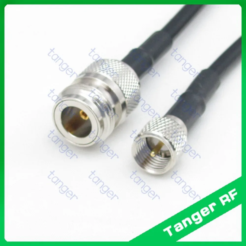 

Hot selling Tanger Mini UHF male plug PL259 SL16 to N female jack straight RF RG58 Pigtail Jumper Coaxial Cable 3feet 100cm