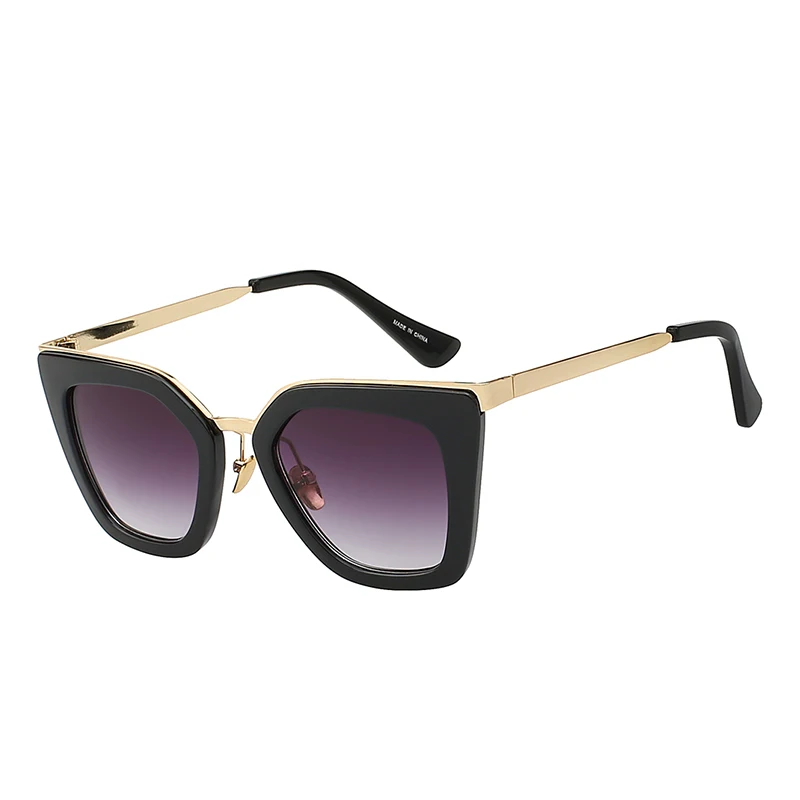 Модные Ретро женские солнцезащитные очки мужские женские дизайнерские очки металлическая оправа для очков хорошее качество UV400 очки lunette de soleil - Цвет линз: Black w smoke lens
