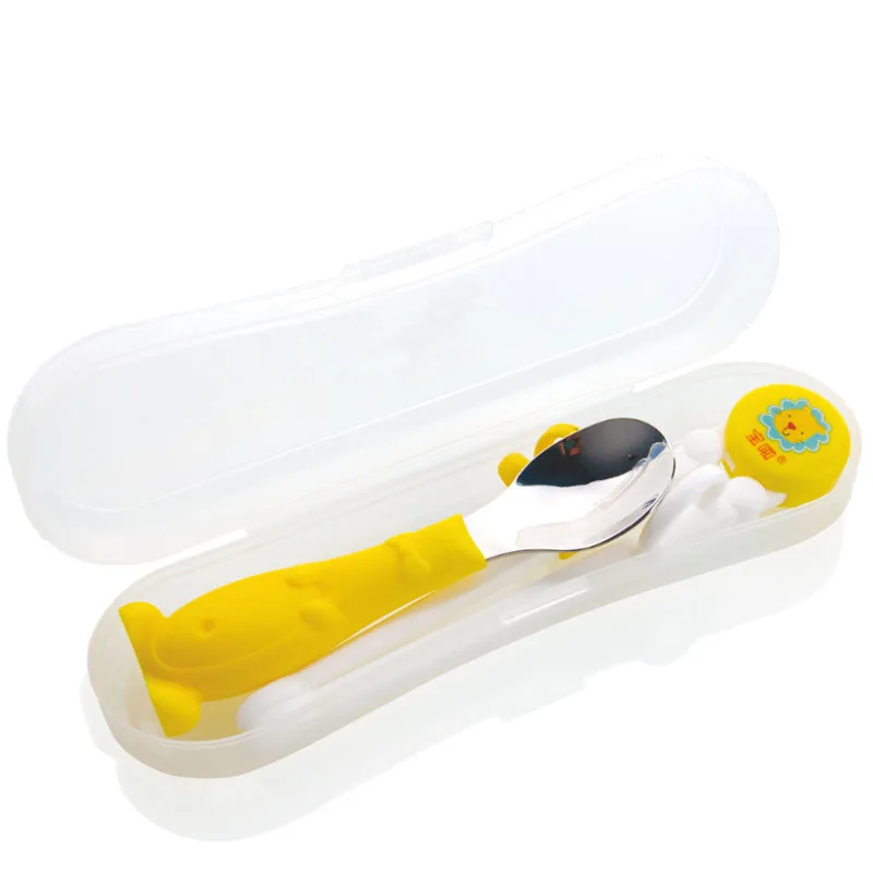Baby Feeding Spoon Chopstick Toddlers Infant Training Tableware set (5)