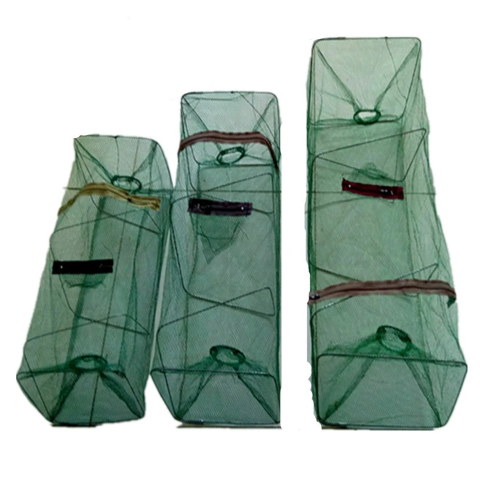 

Peche Foldable Nylon Fishing Net Shrimp Cage Crab Fish Trap Cast Net Cast PVA Mesh Rede De Pesca Folding Fishing Network Gear