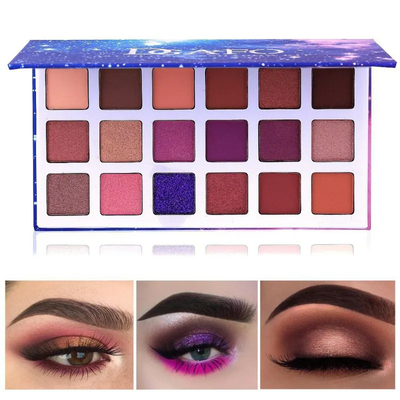 

18 Colors Professional Makeup Eyeshadow Palette Shimmer Long Lasting Cosmetics Matte Glitter Beauty Make Up Eye Shadow