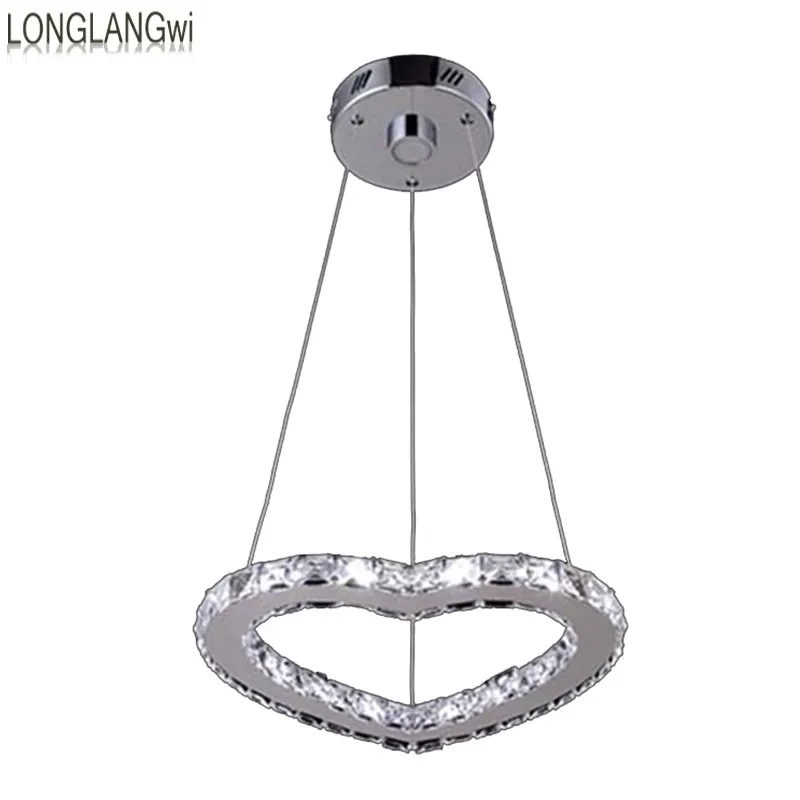

LED crystal chandelier modern minimalist fashion creative personality heart-shaped lights Free shipping