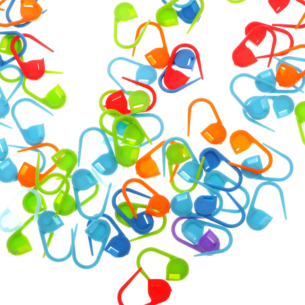 12Pcs Silicone Bobbin Holder Clamp Clips Bobbin Buddies & 100Pcs Plastic Stitch Makers for Embroidery Quilting Sewing