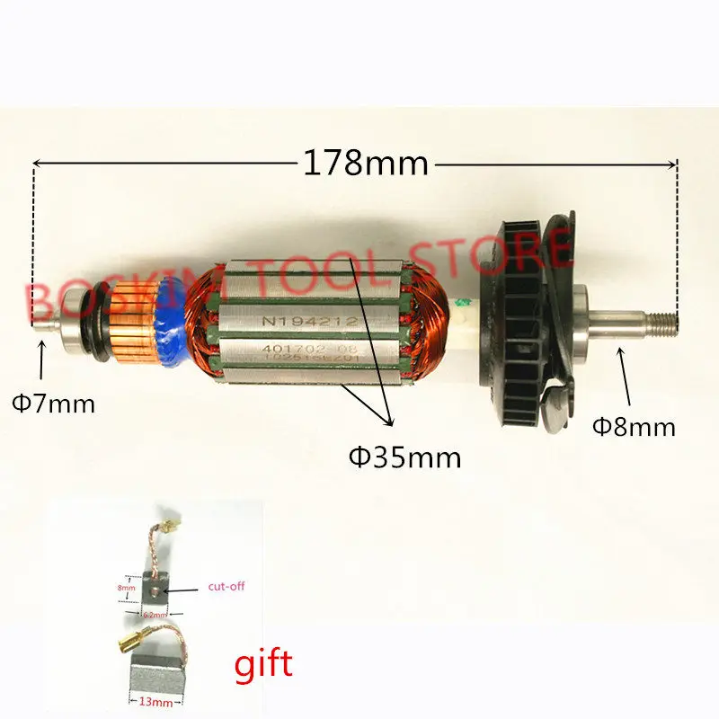 

Armature rotor AC220-240V Genuine Parts for DeWALT N262659 401702-10 DW803 100 DW810 DW811 Black&Decker 6288 Angle Grinder