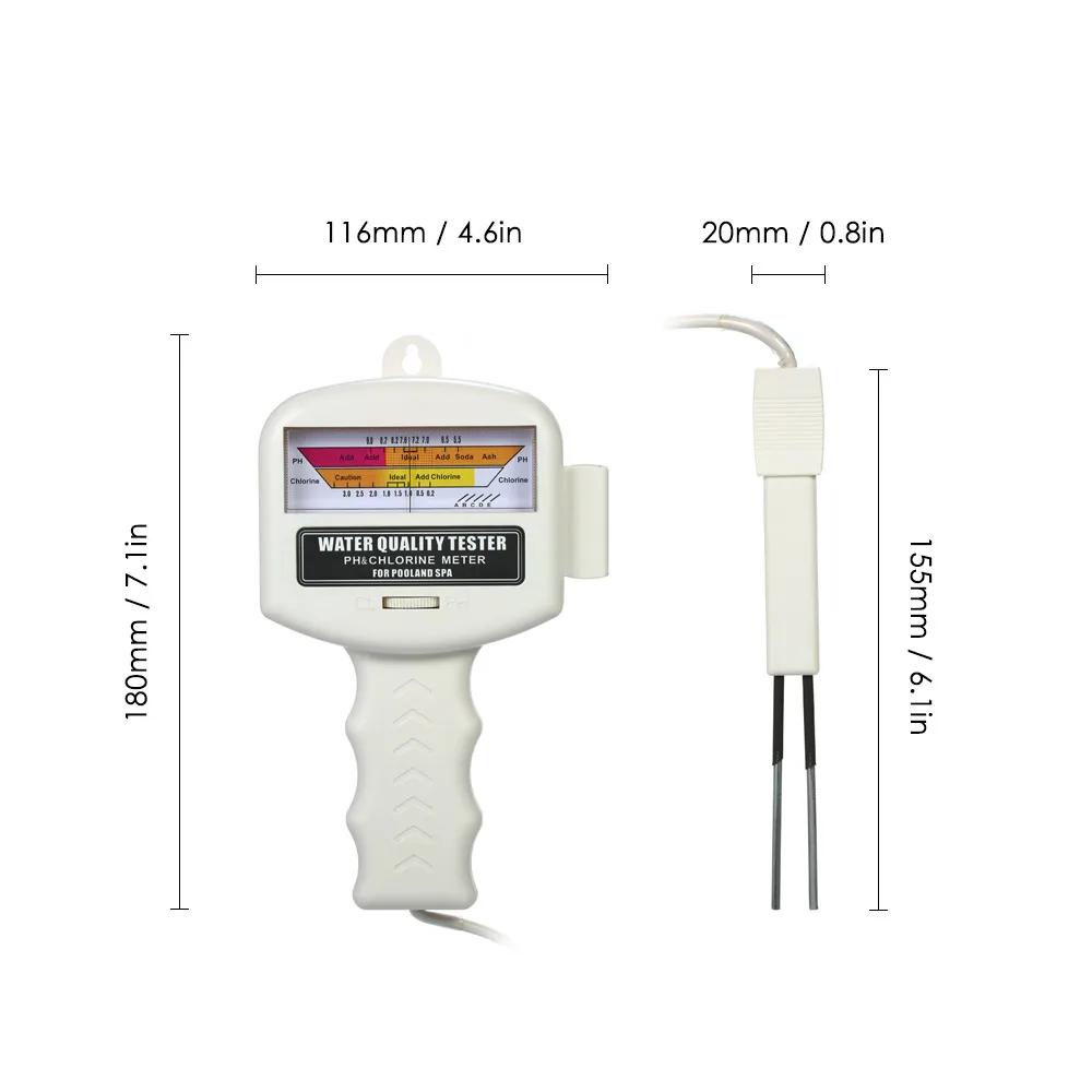 РН-метр тестер качества воды PH CL2 Хлор тестер измеритель уровня воды детектор для бассейна Спа Аквариум