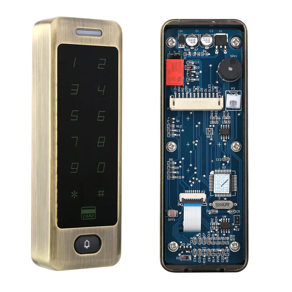 Новейший горный водонепроницаемый металлический сенсорный 8000 пользователей дверь RFID Контроль доступа Клавиатура чехол считыватель магнитный замок+ 10 карт доступа