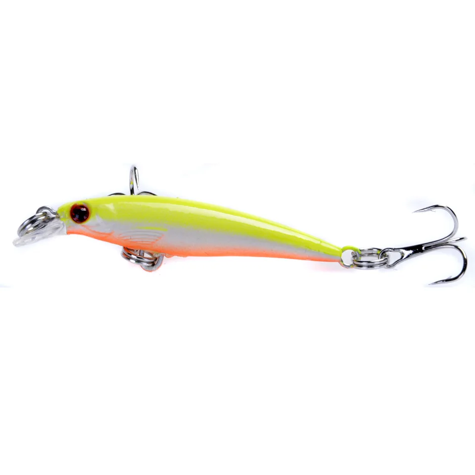 1 piezas pequeño Minnow Señuelos de pesca 5 cm/2G cebo Artificial, Topwater Crankbait Iscas Artificiais Wobblers pesca