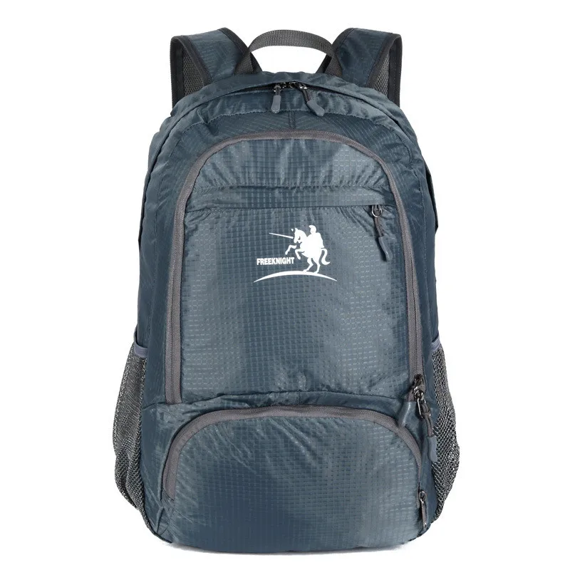 2020 Portable Fashion Travel Backpacks Zipper Soild Nylon Back Pack Daily Traveling Women Men Shoulder Bags Folding Bag 35L photo