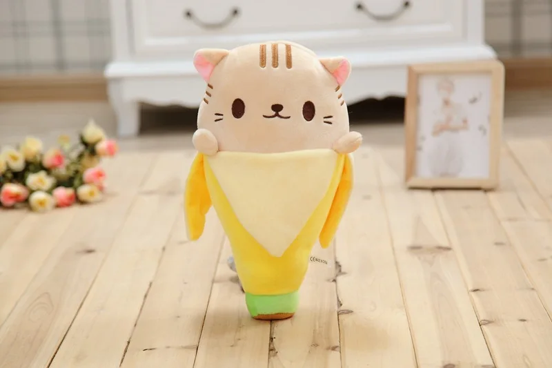 Япония, Детская Скрытая кошка, банан, 30-50 см, 4 цвета, плюшевая мягкая креативная кукла, мягкая игрушка для детей, подарки на день рождения