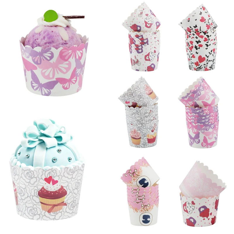 

50Pcs/Set Colorful Cake Paper Cupcake Tray Paper Cake Cup Liners Cup Baking Muffin Cupcake Cases Baking Decorating Tools