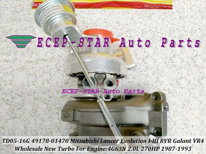 TD05-16G 49178-01470 Turbo Turbocharger For Mitsubishi Lancer Evolution I-III RVR Galant VR4 1987-93 4G63N 2.0L 270HP (4)