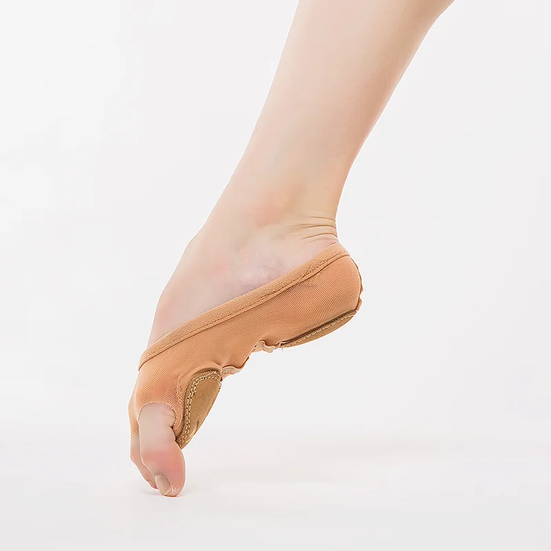 Sansha балетные танцевальные протекторы для Ног Эластичные сетчатые раздельные кожаные стринги для ног выбирайте размер в соответствии с длиной стопы MD6 - Цвет: Flesh