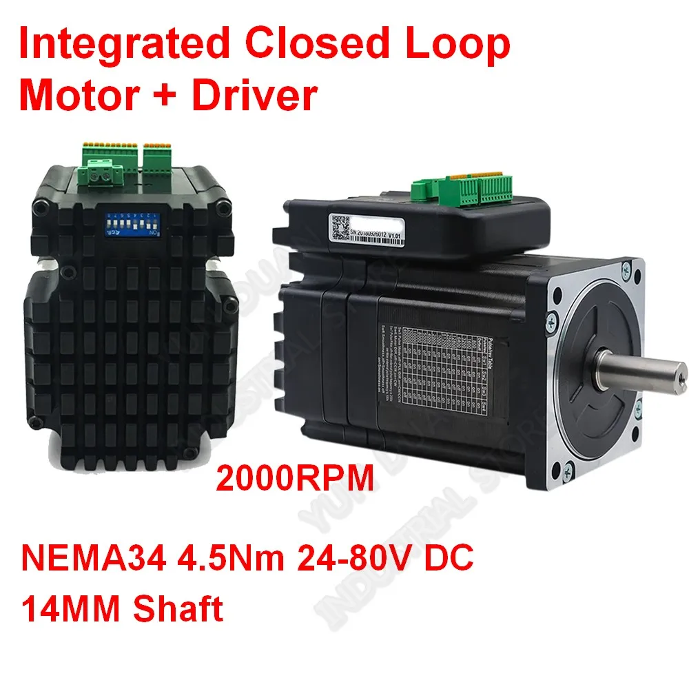 JMC Integrated NEMA34 4.5Nm 86 мм 2000 об/мин 60 в DC DSP Гибридный двигатель с замкнутым контуром