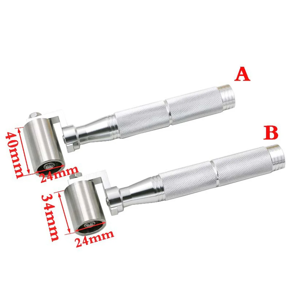 

34mm 40mm Stainless steel Flat Pressure Roller Wallpaper Apply DIY Hand Tool Bearing For PVC fabric wallpaper