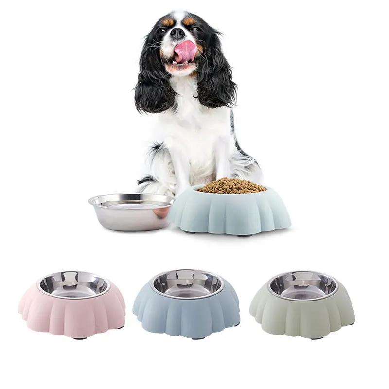 

Pet cat dog food bowl stainless steel feeder Water andFood Storage Feeding dish for small dogs Puppy Cats