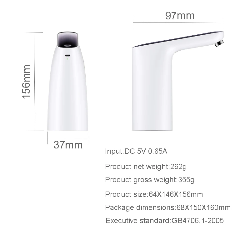 Automatic Electric Water Dispenser Pump Portable Gallon Drinking Water Bottle Suction Unit Portable Squeeze Water Pump Dispenser (2)