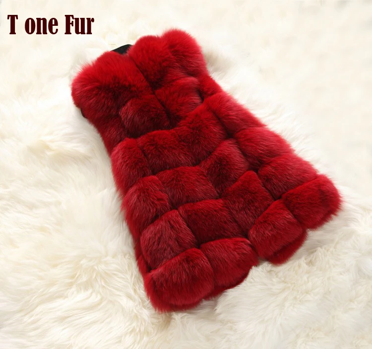 

New Faux Fur Long Vest Luxury Fur Vest For Women Free Shipping FP365