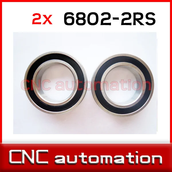 

2pcs rubber sealed 440 stainless hybrid ceramic bearings S6802 6802 2RS 15*24*5mm with Si3N4 ball for 15mm shaft
