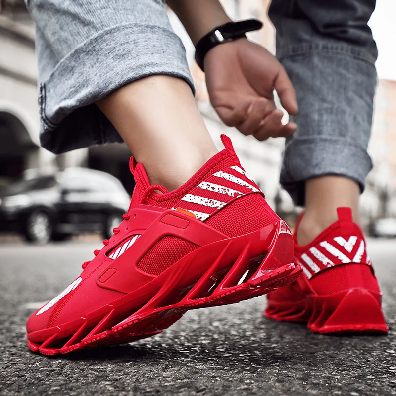 

Men's Sport Running Shoes 2019 Lace-up Exercise Couple Sneakers Breathable Mesh Letter Shoes Size 36-48 Sneakers for Men