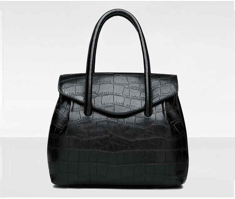MJ Women Handbag Alligator PU Leather Shoulder Bag Female Large Capacity Top-Handle Bags Luxury PU Leather Tote Messenger Bag (23)