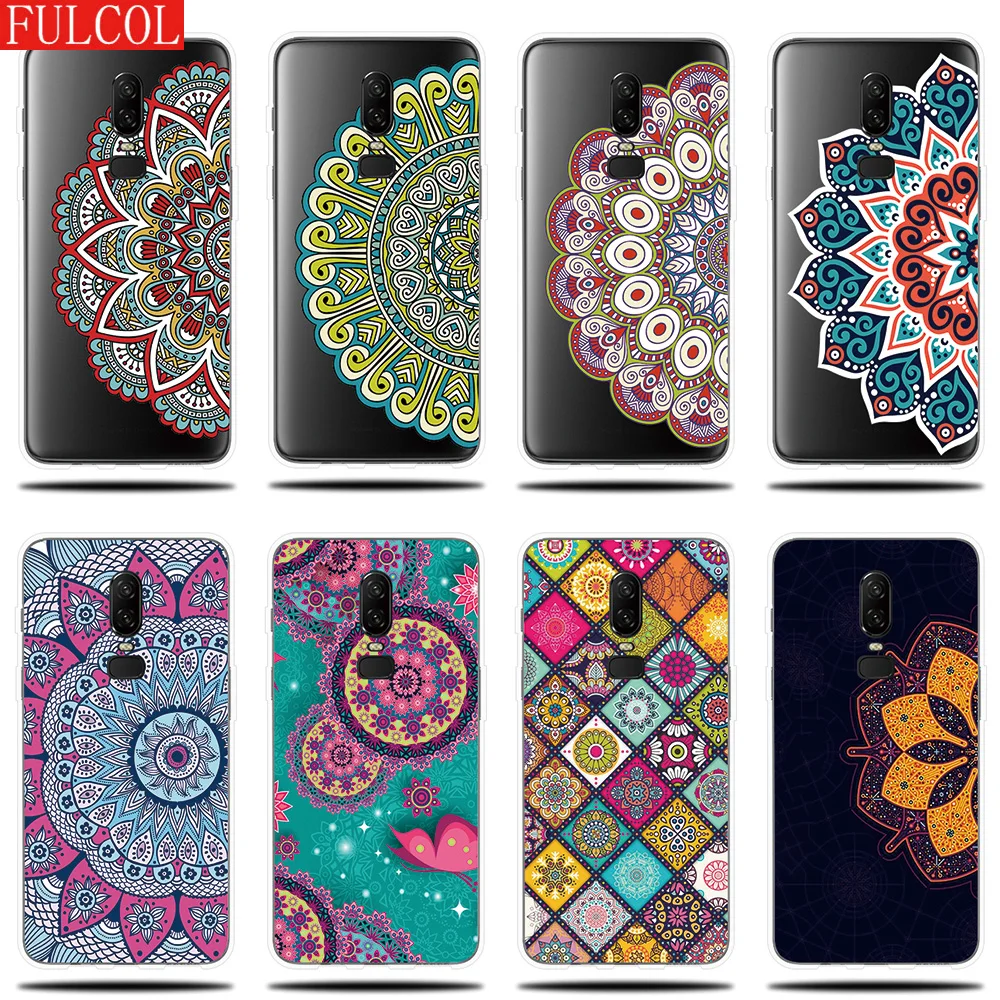 Phone Case For OnePlus 5 5T 6 6T Soft Cover Mandala Patterned Silicone Shell Couqe Fundas T |