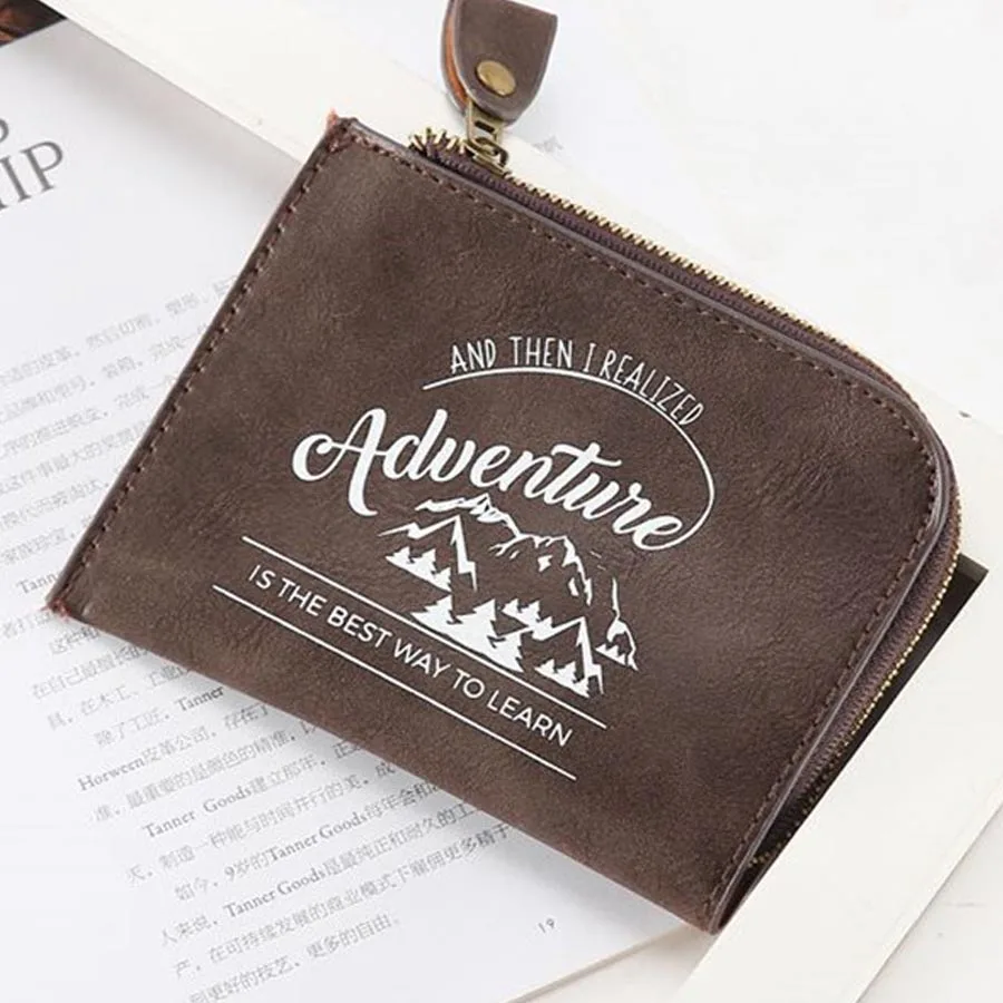 

Personalized Men Mini Wallet Ladies Zipper Coin Purse Multifunctional Small High Grade Coin Credit Card Key Ring Wallet CP02A